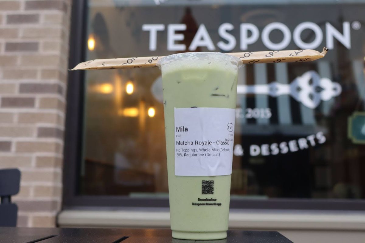 Customers can select a sweetness level for Teaspoon’s latte. 