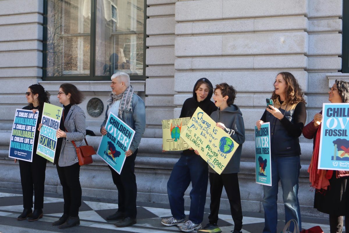 Supporters cheered the plaintiffs on as they entered the courthouse. 