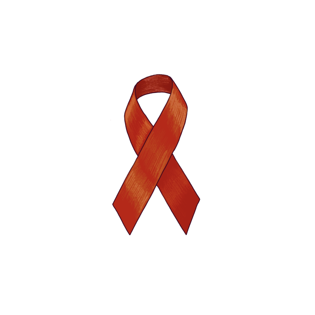 According to UNAIDS, the red ribbon has become an international symbol to represent care and support for those living with HIV. (Art by Paloma Nacamuli) 