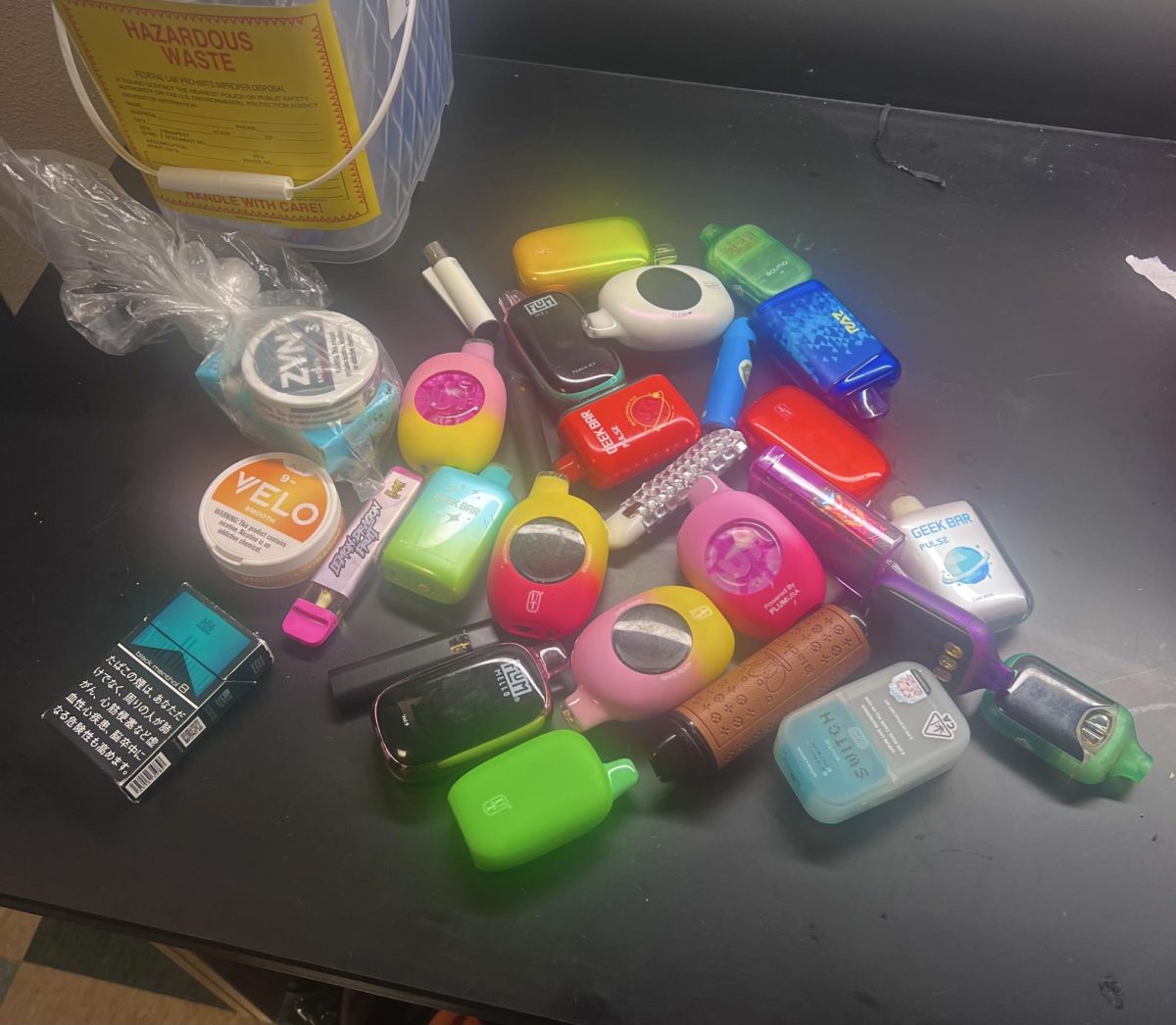 Nicotine products recently confiscated from Redwood students
