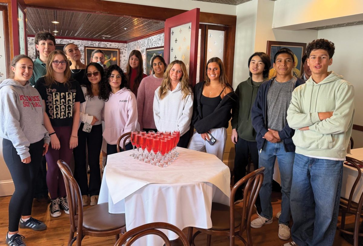 French students gather at local French restaurant Left Bank (Photo Courtesy of Nicolle Plescia)