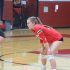 Wagner prepares herself for the opposing team’s serve.