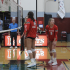 Giants’ front row prepares for their teammate to serve the ball, beginning the new set.